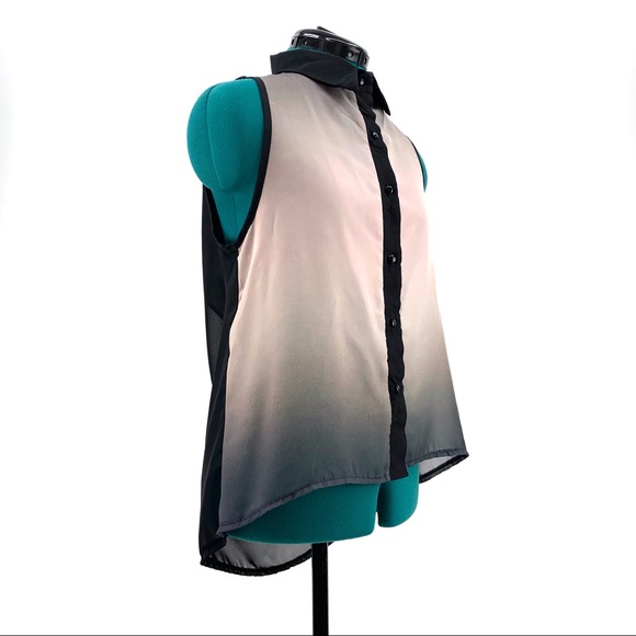 Windsor Sheer High-Low Sleeveless Open Back Top, Medium - Picture 8 of 16